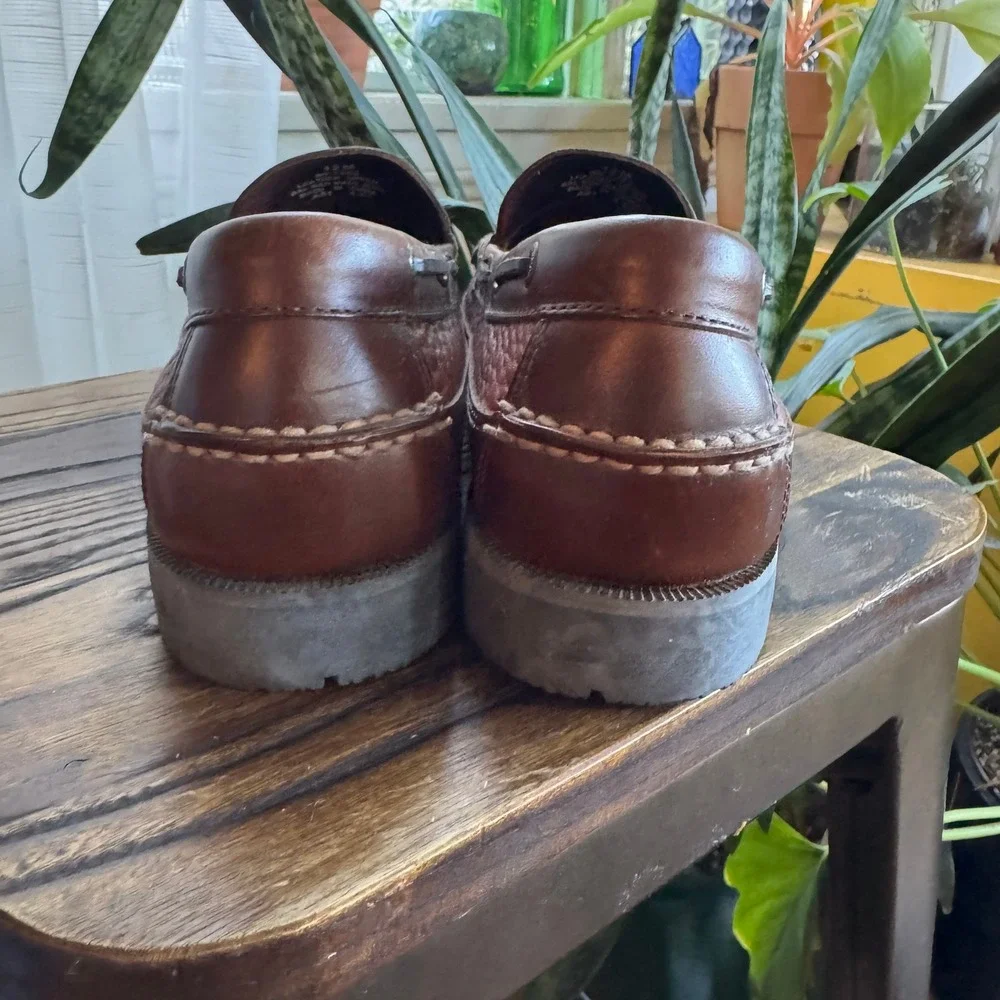Dockers Mens Brown Leather Tassel Kiltie Loafers Boat Shoes Size 12M